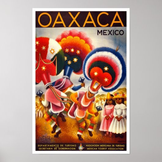 Vintag Oaxaca, Mexiko Reiseplakat Poster (Vorne)