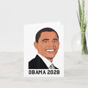 Vintag Obama 2028 Funny Political Patriotic Elect Karte