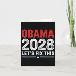 Vintag Obama 2028 Funny Political Patriotic Elect Karte