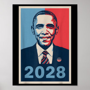 Vintag Obama 2028 Funny Political Patriotic Elect Poster