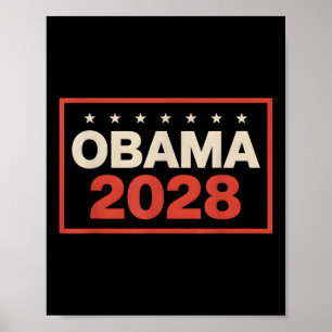 Vintag Obama 2028 Funny Political Patriotic Elect Poster