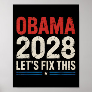 Vintag Obama 2028 Funny Political Patriotic Elect Poster
