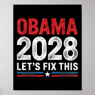 Vintag Obama 2028 Funny Political Patriotic Elect Poster