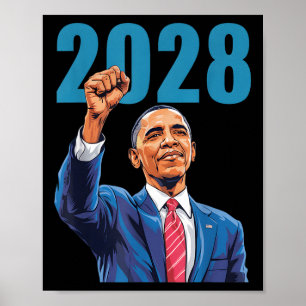 Vintag Obama 2028 Funny Political Patriotic Elect Poster