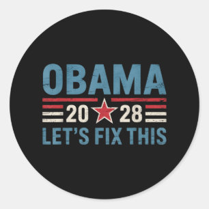 Vintag Obama 2028 Funny Political Patriotic Elect Runder Aufkleber