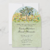 Vintag Obstbaum Love Bird Hochzeitseinladungen Einladung (Vorderseite)