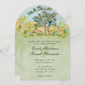 Vintag Obstbaum Love Bird Hochzeitseinladungen Einladung (Vorne/Hinten)