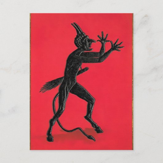Vintag Obszönkrampus Postkarte (Vorderseite)