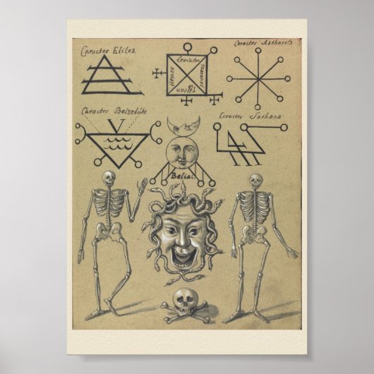 Vintag Occult Symbols Poster (Vorne)