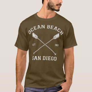 Vintag Ocean Beach San Diego Vacation Print T-Shirt