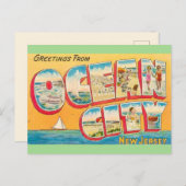 Vintag Ocean City NJ Grüße Postkarte (Vorne/Hinten)