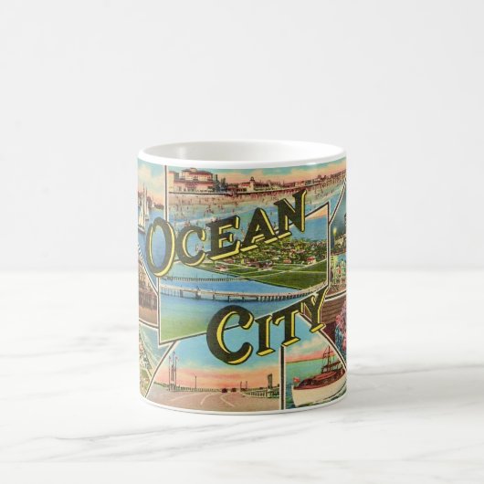 Vintag Ocean City NJ Kaffeetasse (Mittel)