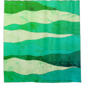 Vintag Ocean Green Dusche Vorhang (Vorderseite)