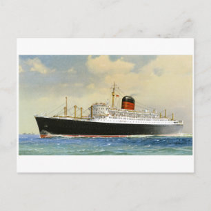 Vintag Ocean Liner Postkarte