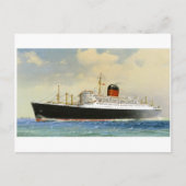 Vintag Ocean Liner Postkarte (Vorderseite)