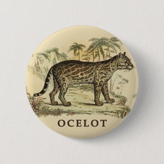 Vintag Ocelot Button (Vorderseite)