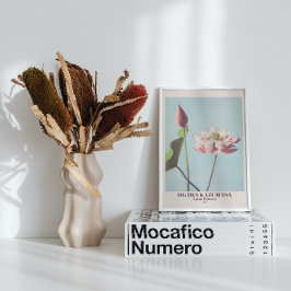 Vintag Ogawa Kazumasa Lotus Blume Foto Poster