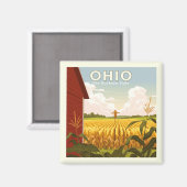 Vintag Ohio Magnet (Vorderseite/Rückseite)