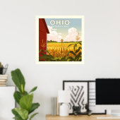 Vintag Ohio Poster (Heimbüro)