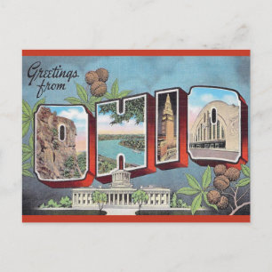 Vintag Ohio Postkarte