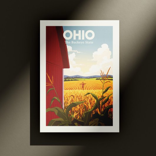 Vintag Ohio Postkarte