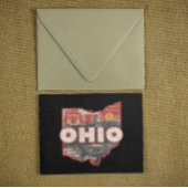 Vintag Ohio USA Karte Postkarte