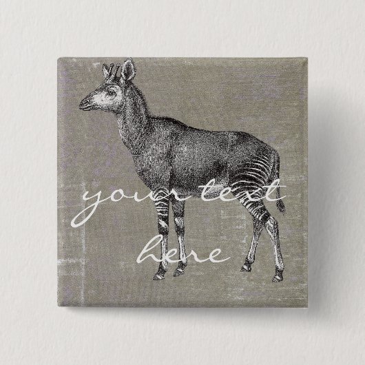 Vintag Okapi Button (Vorderseite)