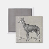 Vintag Okapi Magnet (Vorderseite/Rückseite)