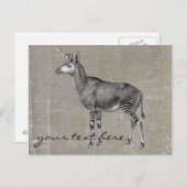 Vintag Okapi Postkarte (Vorne/Hinten)