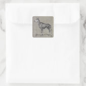 Vintag Okapi Quadratischer Aufkleber (Tasche)