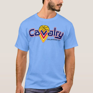 Vintag Oklahoma Calvary CBA Basketball 1990 T-Shirt