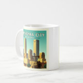 Vintag Oklahoma City Oklahoma Kaffeetasse (Vorderseite Links)