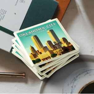 Vintag Oklahoma City Oklahoma Magnet