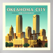 Vintag Oklahoma City Oklahoma Poster (Vorne)
