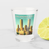 Vintag Oklahoma City Oklahoma Schnapsglas (Vorderseite)