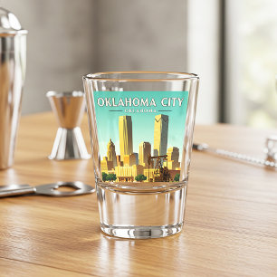 Vintag Oklahoma City Oklahoma Schnapsglas