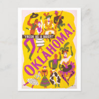 Vintag Oklahoma Rodgers + Hammerstein Poster anzei