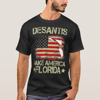 Vintag Old DeSantis 2024 America Florida Ame T-Shirt