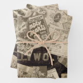 Vintag Old Hollywood Movie Star Themed Geschenkpapier Set (Beispiel)
