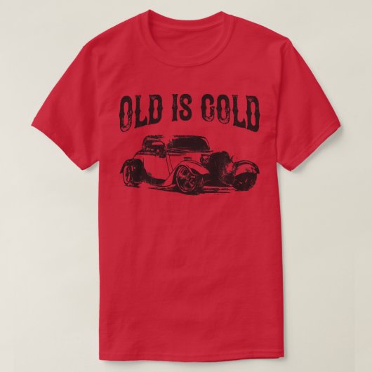 Vintag Old Is Gold Oldtimer Classic T-Shirt (Design vorne)