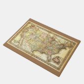 Vintag Old United Staaten USA General Map Fußmatte (Schrägansicht)