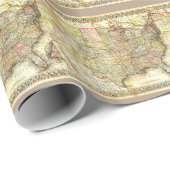 Vintag Old United Staaten USA General Map Geschenkpapier (Rolleneckpunkt)