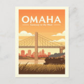 Vintag Omaha Nebraska Postkarte (Vorderseite)