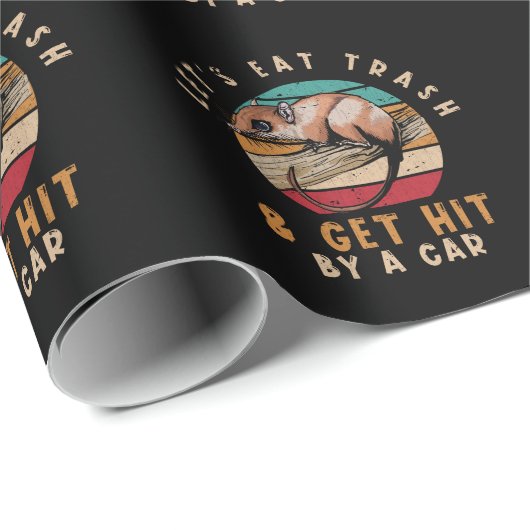 Vintag Opossum Trash Joke Geschenkpapier (Rolleneckpunkt)