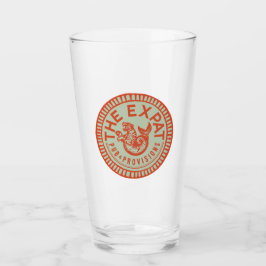 Vintag orange auftragen glas