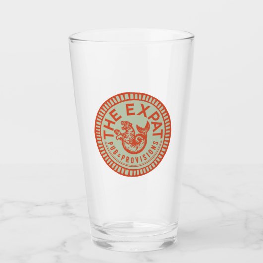 Vintag orange auftragen glas (Vorderseite)