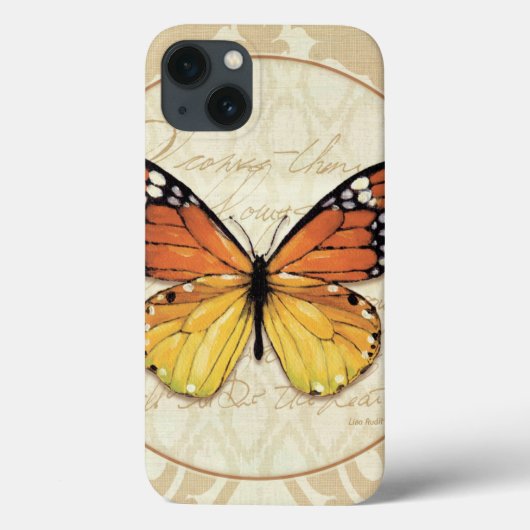 Vintag Orange Butterfly Case-Mate iPhone Hülle (Rückseite)