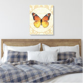 Vintag Orange Butterfly Leinwanddruck (Insitu (Schlafzimmer))