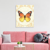 Vintag Orange Butterfly Leinwanddruck (Insitu (Wohnzimmer))