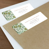 Vintag Orange grüne Rücksendeadresse